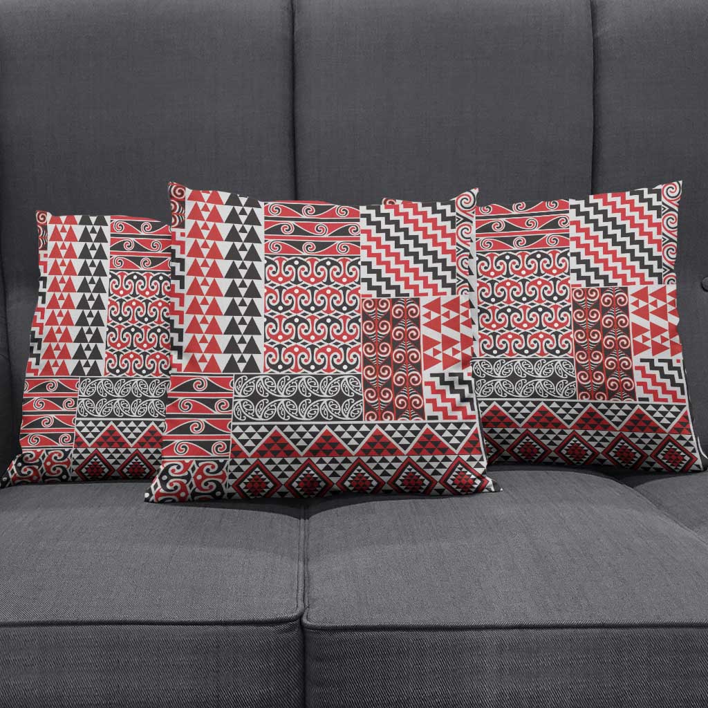 Aotearoa Kowhaiwhai Taniko Patchwork Motifs Pillow Cover - Aussie Hoodie