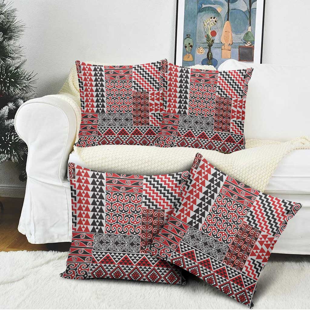 Aotearoa Kowhaiwhai Taniko Patchwork Motifs Pillow Cover - Aussie Hoodie