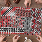 Aotearoa Kowhaiwhai Taniko Patchwork Motifs Puzzle - Aussie Hoodie