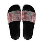 Aotearoa Kowhaiwhai Taniko Patchwork Motifs Slide Sandals - Aussie Hoodie