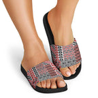 Aotearoa Kowhaiwhai Taniko Patchwork Motifs Slide Sandals - Aussie Hoodie