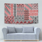 Aotearoa Kowhaiwhai Taniko Patchwork Motifs Tapestry