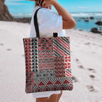 Aotearoa Kowhaiwhai Taniko Patchwork Motifs Tote Bag - Aussie Hoodie
