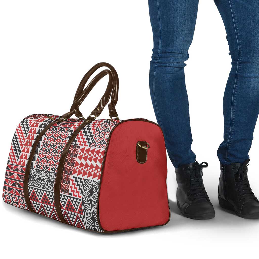 Aotearoa Kowhaiwhai Taniko Patchwork Motifs Travel Bag - Aussie Hoodie