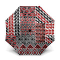 Aotearoa Kowhaiwhai Taniko Patchwork Motifs Umbrella - Aussie Hoodie