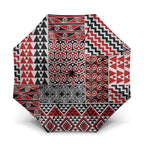 Aotearoa Kowhaiwhai Taniko Patchwork Motifs Umbrella - Aussie Hoodie
