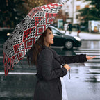 Aotearoa Kowhaiwhai Taniko Patchwork Motifs Umbrella - Aussie Hoodie