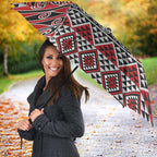 Aotearoa Kowhaiwhai Taniko Patchwork Motifs Umbrella - Aussie Hoodie