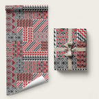 Aotearoa Kowhaiwhai Taniko Patchwork Motifs Wrapping Paper - Aussie Hoodie
