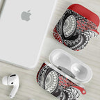 Aotearoa Maori Rugby Tribal Tattoo AirPods Case Kowhaiwhai Taniko Patchwork Motifs - Aussie Hoodie