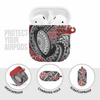 Aotearoa Maori Rugby Tribal Tattoo AirPods Case Kowhaiwhai Taniko Patchwork Motifs - Aussie Hoodie