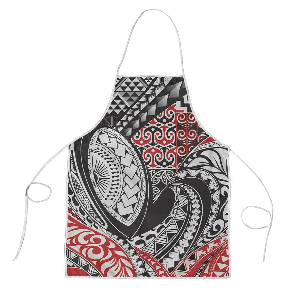 Aotearoa Maori Rugby Tribal Tattoo Apron Kowhaiwhai Taniko Patchwork Motifs - Aussie Hoodie