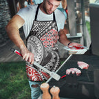 Aotearoa Maori Rugby Tribal Tattoo Apron Kowhaiwhai Taniko Patchwork Motifs - Aussie Hoodie