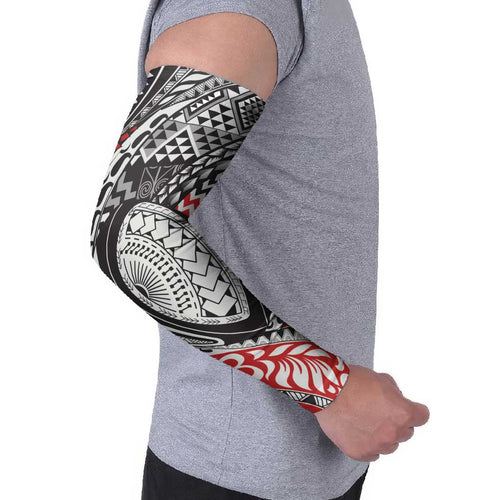 Aotearoa Maori Rugby Tribal Tattoo Arm Sleeves Kowhaiwhai Taniko Patchwork Motifs - Aussie Hoodie