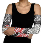 Aotearoa Maori Rugby Tribal Tattoo Arm Sleeves Kowhaiwhai Taniko Patchwork Motifs - Aussie Hoodie
