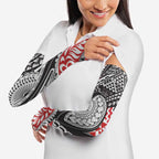 Aotearoa Maori Rugby Tribal Tattoo Arm Sleeves Kowhaiwhai Taniko Patchwork Motifs - Aussie Hoodie