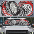 Aotearoa Maori Rugby Tribal Tattoo Auto Sun Shade Kowhaiwhai Taniko Patchwork Motifs - Aussie Hoodie