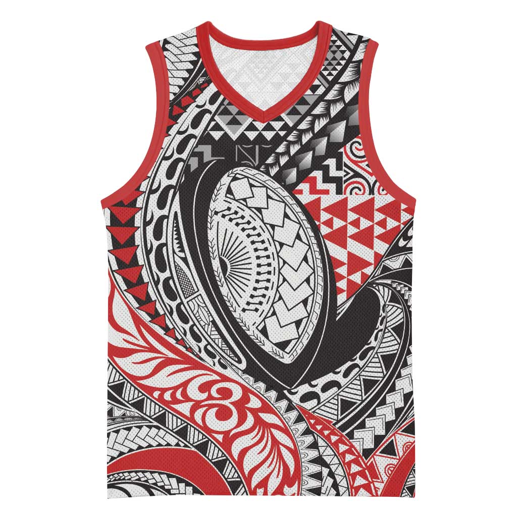 Aotearoa Maori Rugby Tribal Tattoo Basketball Jersey Kowhaiwhai Taniko Patchwork Motifs - Aussie Hoodie