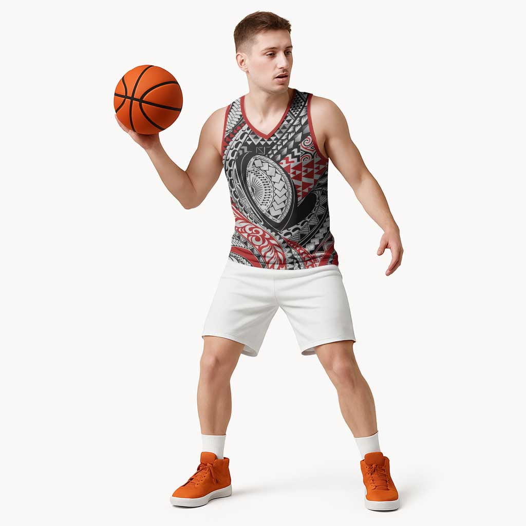 Aotearoa Maori Rugby Tribal Tattoo Basketball Jersey Kowhaiwhai Taniko Patchwork Motifs - Aussie Hoodie