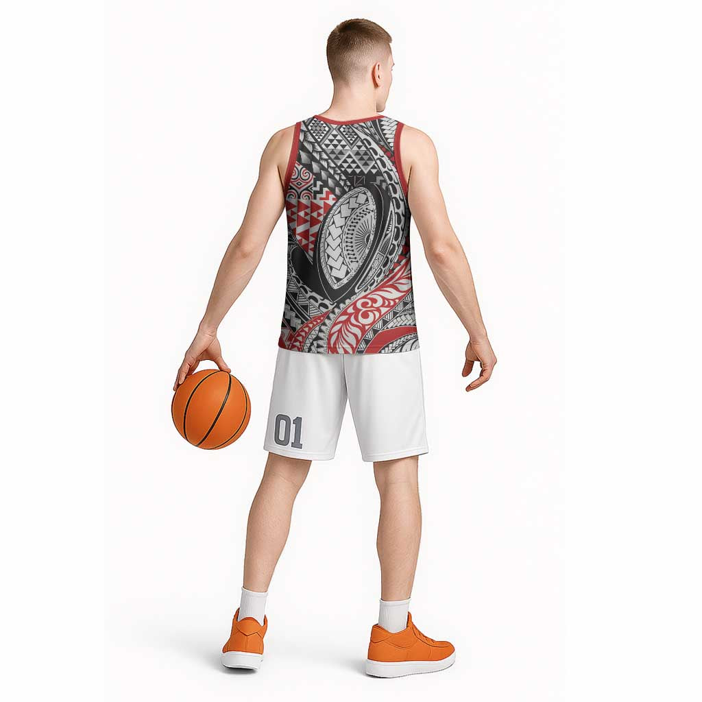 Aotearoa Maori Rugby Tribal Tattoo Basketball Jersey Kowhaiwhai Taniko Patchwork Motifs - Aussie Hoodie
