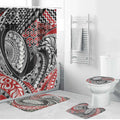 Aotearoa Maori Rugby Tribal Tattoo Bathroom Set Kowhaiwhai Taniko Patchwork Motifs - Aussie Hoodie