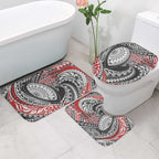 Aotearoa Maori Rugby Tribal Tattoo Bathroom Set Kowhaiwhai Taniko Patchwork Motifs - Aussie Hoodie