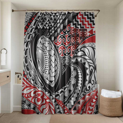 Aotearoa Maori Rugby Tribal Tattoo Bathroom Set Kowhaiwhai Taniko Patchwork Motifs - Aussie Hoodie