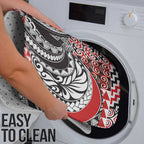 Aotearoa Maori Rugby Tribal Tattoo Bathroom Set Kowhaiwhai Taniko Patchwork Motifs - Aussie Hoodie