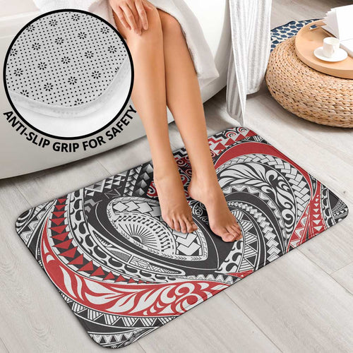 Aotearoa Maori Rugby Tribal Tattoo Bathroom Set Kowhaiwhai Taniko Patchwork Motifs - Aussie Hoodie