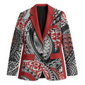 Aotearoa Maori Rugby Tribal Tattoo Blazer Kowhaiwhai Taniko Patchwork Motifs - Aussie Hoodie