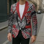 Aotearoa Maori Rugby Tribal Tattoo Blazer Kowhaiwhai Taniko Patchwork Motifs - Aussie Hoodie