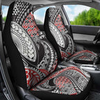 Aotearoa Maori Rugby Tribal Tattoo Car Seat Cover Kowhaiwhai Taniko Patchwork Motifs