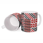 Aotearoa Maori Rugby Tribal Tattoo Ceramic Mug Kowhaiwhai Taniko Patchwork Motifs - Aussie Hoodie