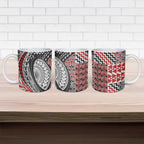 Aotearoa Maori Rugby Tribal Tattoo Ceramic Mug Kowhaiwhai Taniko Patchwork Motifs - Aussie Hoodie
