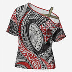 Aotearoa Maori Rugby Tribal Tattoo Cross Shoulder Shirt Kowhaiwhai Taniko Patchwork Motifs - Aussie Hoodie