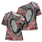Aotearoa Maori Rugby Tribal Tattoo Cross Shoulder Shirt Kowhaiwhai Taniko Patchwork Motifs - Aussie Hoodie