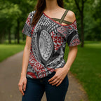 Aotearoa Maori Rugby Tribal Tattoo Cross Shoulder Shirt Kowhaiwhai Taniko Patchwork Motifs - Aussie Hoodie