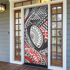 Aotearoa Maori Rugby Tribal Tattoo Door Cover Kowhaiwhai Taniko Patchwork Motifs - Aussie Hoodie