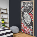 Aotearoa Maori Rugby Tribal Tattoo Door Cover Kowhaiwhai Taniko Patchwork Motifs - Aussie Hoodie