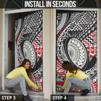 Aotearoa Maori Rugby Tribal Tattoo Door Cover Kowhaiwhai Taniko Patchwork Motifs - Aussie Hoodie