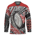 Aotearoa Maori Rugby Tribal Tattoo Hockey Jersey Kowhaiwhai Taniko Patchwork Motifs - Aussie Hoodie