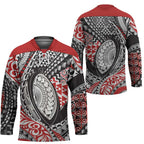 Aotearoa Maori Rugby Tribal Tattoo Hockey Jersey Kowhaiwhai Taniko Patchwork Motifs - Aussie Hoodie