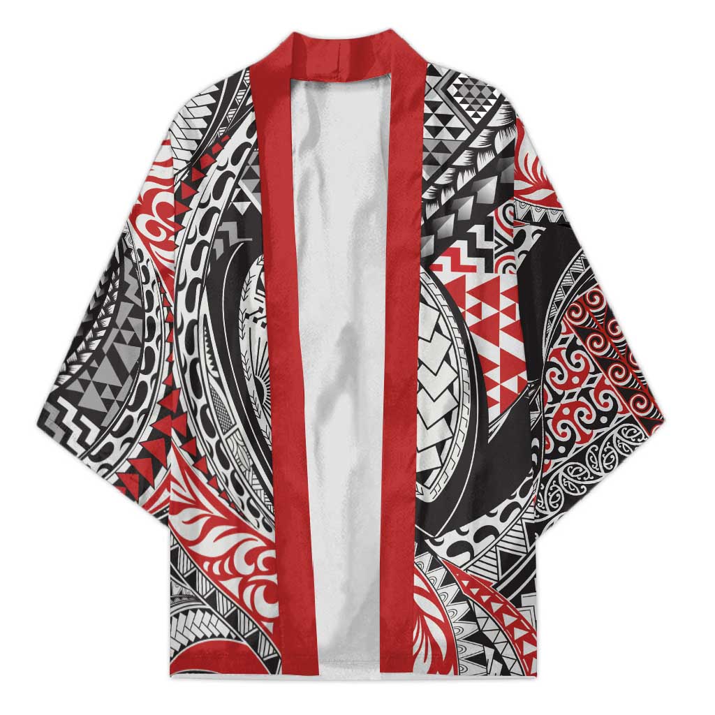 Aotearoa Maori Rugby Tribal Tattoo Kimono Kowhaiwhai Taniko Patchwork Motifs - Aussie Hoodie