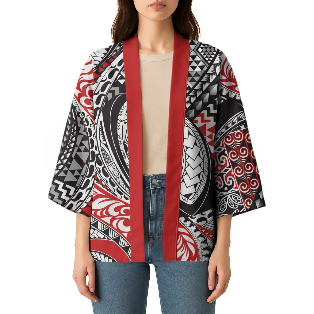 Aotearoa Maori Rugby Tribal Tattoo Kimono Kowhaiwhai Taniko Patchwork Motifs - Aussie Hoodie