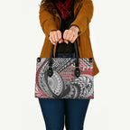Aotearoa Maori Rugby Tribal Tattoo Leather Bag Kowhaiwhai Taniko Patchwork Motifs - Aussie Hoodie