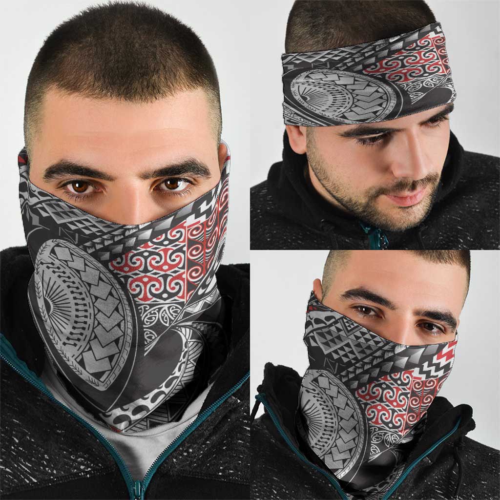Aotearoa Maori Rugby Tribal Tattoo Neck Gaiter Kowhaiwhai Taniko Patchwork Motifs - Aussie Hoodie