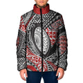 Aotearoa Maori Rugby Tribal Tattoo Padded Jacket Kowhaiwhai Taniko Patchwork Motifs - Aussie Hoodie