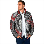 Aotearoa Maori Rugby Tribal Tattoo Padded Jacket Kowhaiwhai Taniko Patchwork Motifs - Aussie Hoodie