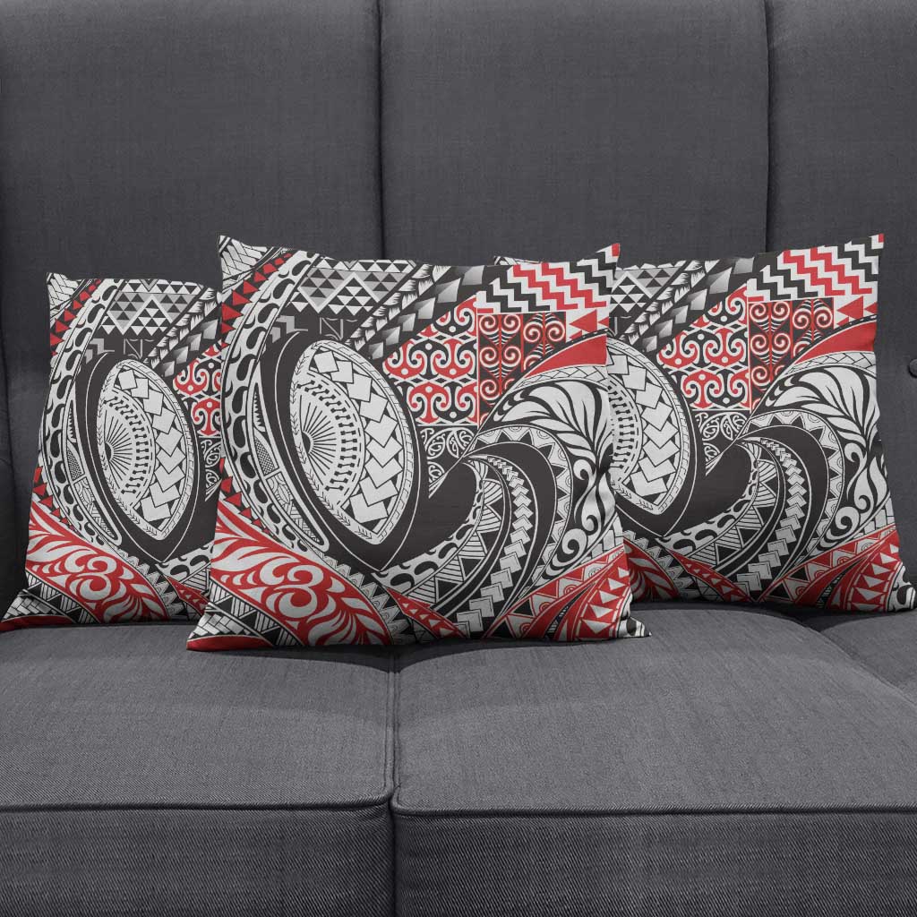 Aotearoa Maori Rugby Tribal Tattoo Pillow Cover Kowhaiwhai Taniko Patchwork Motifs - Aussie Hoodie