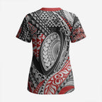 Aotearoa Maori Rugby Tribal Tattoo Scrub Top Kowhaiwhai Taniko Patchwork Motifs - Aussie Hoodie